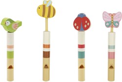 Lobbes flûte coulissante jouet coloré animal bois musique enfants