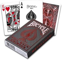 Bicycle Spielkarten - Poker Metallux Red Luxus Kartenspiel - Sammleredition