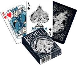 Bicycle Pokerkarten - Dragon Blue Deck - Premium Spielkarten