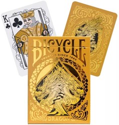 Bicycle Premium Spielkarten - Goldener Drache Pokerkarten - Luxus Kartenspiel
