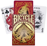 Bicycle Premium Spielkarten Poker Dragon Red Deck - Sammlerstück