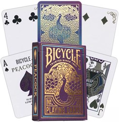 Bicycle Premium Spielkarten Poker Lila Peacock Cold-Foil Finish