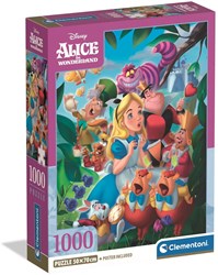 Clementoni Puzzle 1000 Teile Disney Alice im Wunderland Kompaktbox