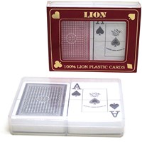 HOT Sports + Toys Poker Speelkrt.Set Gr.Index100% plast.Lion