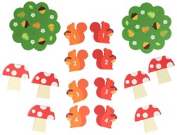 Petit Collage jeu de comptage écureuils en bois jeu éducatif apprendre à compter