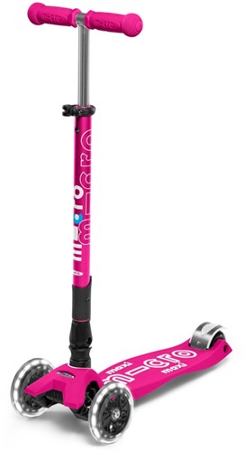 Micro Step Maxi Deluxe faltbar LED neon pink
