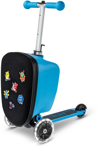 Micro Micro Scooter Luggage Junior LED Patch & Play Blue