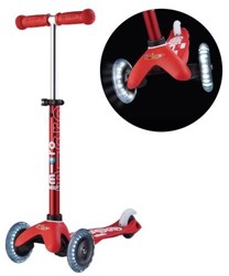 Mini Micro trottinette Deluxe rouge LED