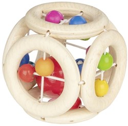 Heimess anneau de dentition en bois cube - jouet bébé coloré