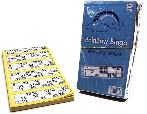 Bingokaarten 100 vellen, 600 Kaartjes