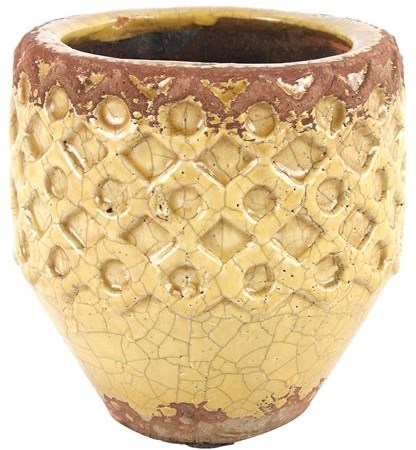Bloempot Rosana M Ø13x13cm geel