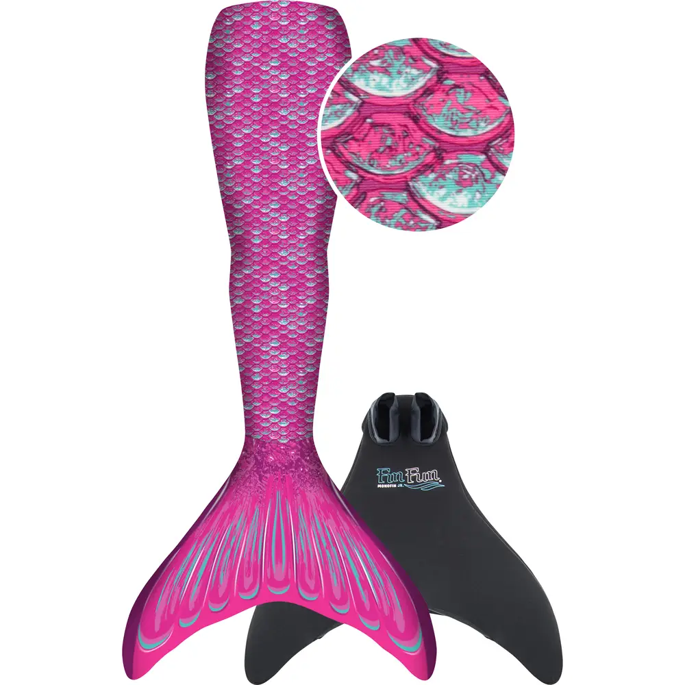 Fin Fun queue de sirène nage rose S/M pour enfants