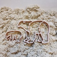 Grennn ours polaire et ourson emporte-pièce - jouet éducatif en carton-2
