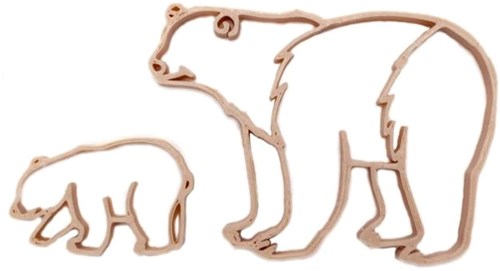 Grennn ours polaire et ourson emporte-pièce - jouet éducatif en carton
