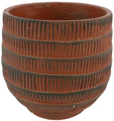 HBX natural living pot de fleurs terracotta céramique Ø11xh10cm brun