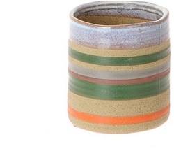 HBX natural living vase céramique multicolore décoration 11x13cm