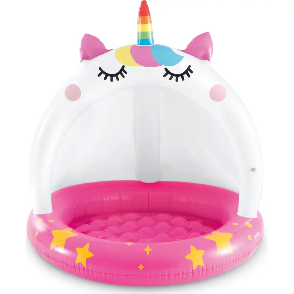 Intex piscine pour enfants Caticorn avec auvent - rose - 102x102 cm