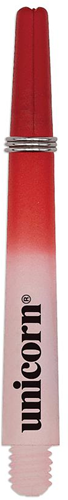 Unicorn Dart Shafts Gripper 3 Two-Tone Rot-Weiß Small Thread Kurz 3 Stück