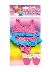 Heless Puppen-Bikini Bademode mit Slipper 35-45 cm rosa Strand