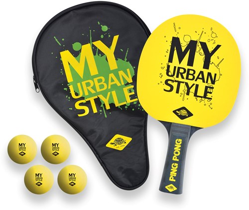 Schildkröt Tischtennis Set My Urban Style mit Schläger und 4 Bällen