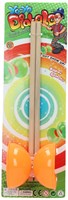 Diabolo orange jouet pour enfants - diabolo en plastique avec baguettes en bois-2