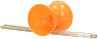 Diabolo orange jouet pour enfants - diabolo en plastique avec baguettes en bois