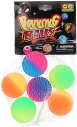 Kinder Bouncy Balls Spielzeug Set 6 Stück 3 cm Durchmesser