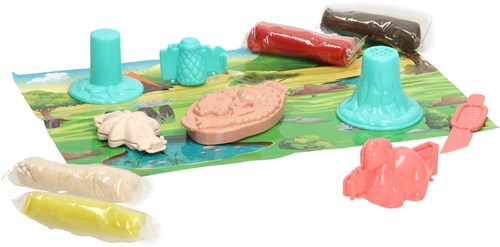 Lobbes Knetset Dinosaurier - Knetspielzeug für Kinder - 4 Farben-2