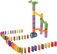 Jeu de circuit à billes domino - Jeu circuit à billes 79 pièces-2