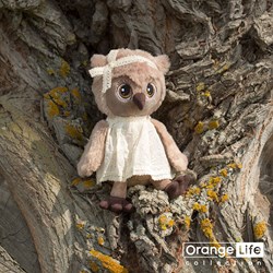 ORANGE TOYS Uil Met Kleedje En Haarlint