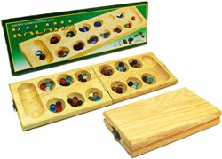 HOT Games Kalaha faltbares Holz 45x14cm.ste.glas