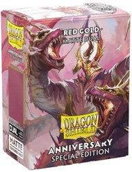 Asmodee Sleeves Dragon Shield Matte Dual Granatapfel & Gold 100 Stück Karten