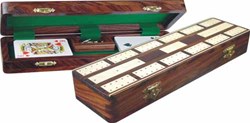 HOT Games Cribbage Spiel Acacia-Holz 30 cm mit Aufbewahrung