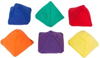Spordas sacs de haricots pyramide set de 6 beanbags colorés