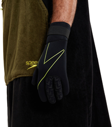 Speedo gants de natation néoprène open water - noir jaune medium