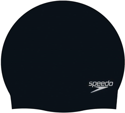 Speedo bonnet de bain silicone noir - accessoire natation adulte