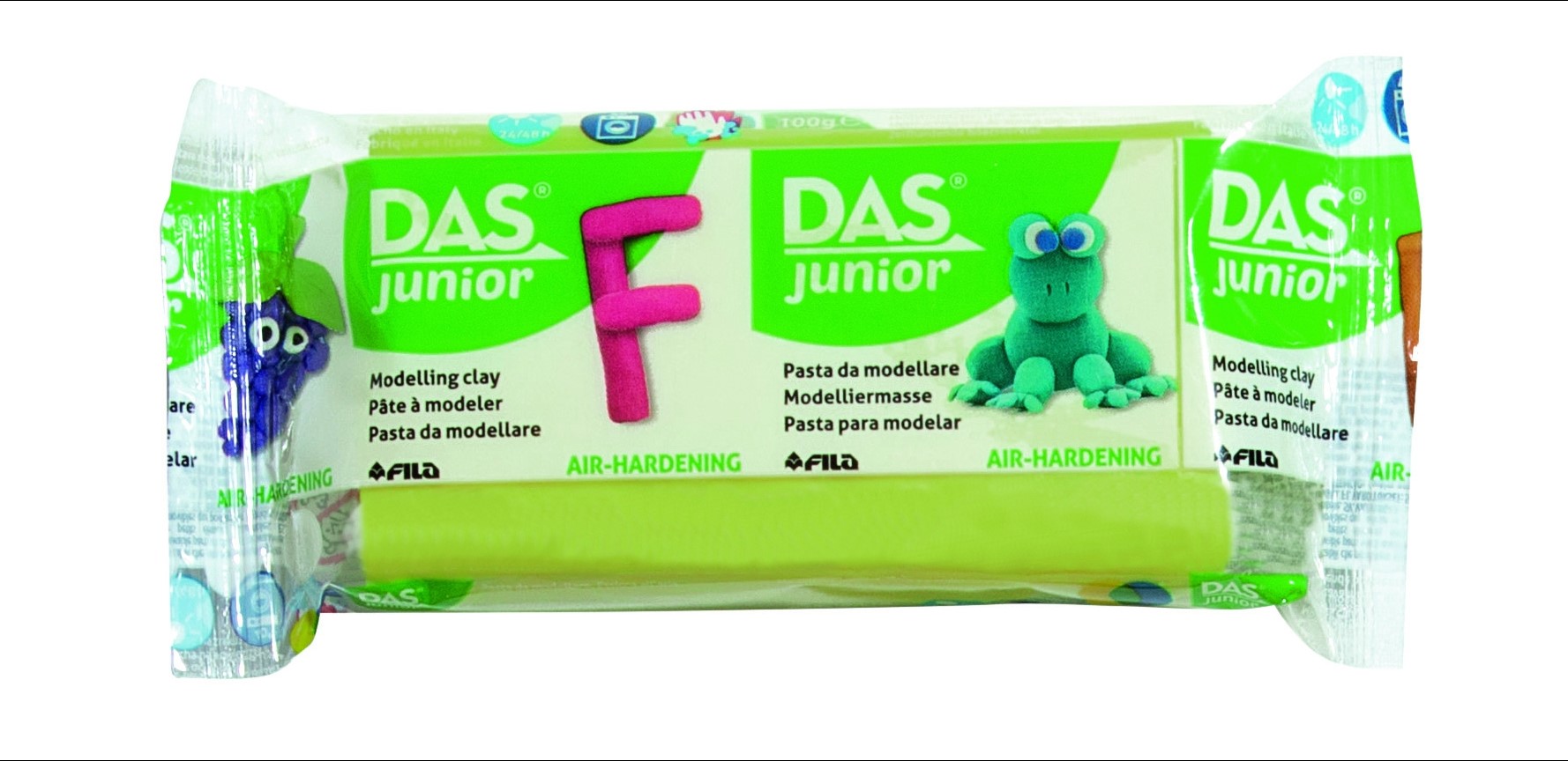 Pâte à modeler auto-durcissante Das Junior 100 grammes - Vert clair