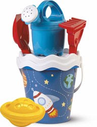 Androni Giocattoli Strandspielzeug Space Eimergarnitur 17cm Weltraum Thema