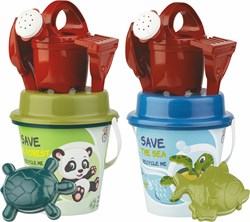 Ensemble de seaux Androni Giocattoli en plastique recyclé 1335-ORIC