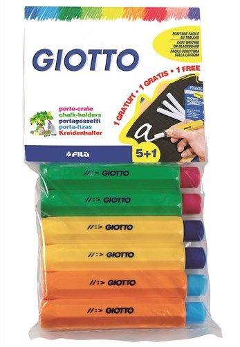 Giotto porte-craies lot de 6 jaune pour craie de tableau