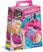 Clementoni Crazy Chic - Set de tatouages pailletés pour enfants