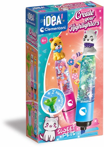 Clementoni jouet surligneur - set créatif marqueurs animaux