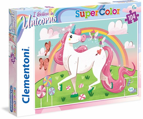 Clementoni puzzle licorne 104 pièces - puzzle jouet fantaisie