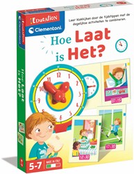 Clementoni jeu éducatif apprendre à lire l'heure - digital et analogique - set de puzzle