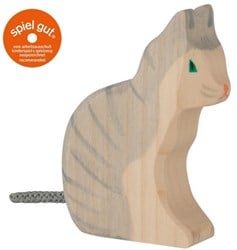 Holztiger Katze, sitzend, 80055