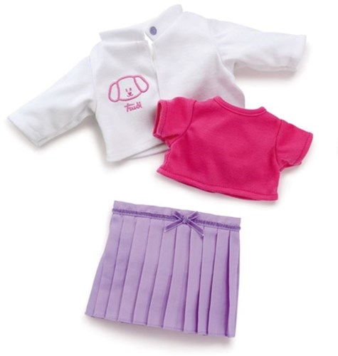 Trudi Vêtements 36 cm. Ensemble jupe violette