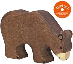 Holztiger Braunbär, fressend, 80184