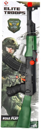 KiddyGo Spielzeuggewehr AK 54 cm mit Soundeffekten für Kinder