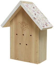 Decoris Insektenhaus Kiefer 21cm Marienkäfer Gartenaccessoire