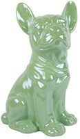 Countryfield Boxer Figur Dekoration hellgrün Keramik 28cm Hund